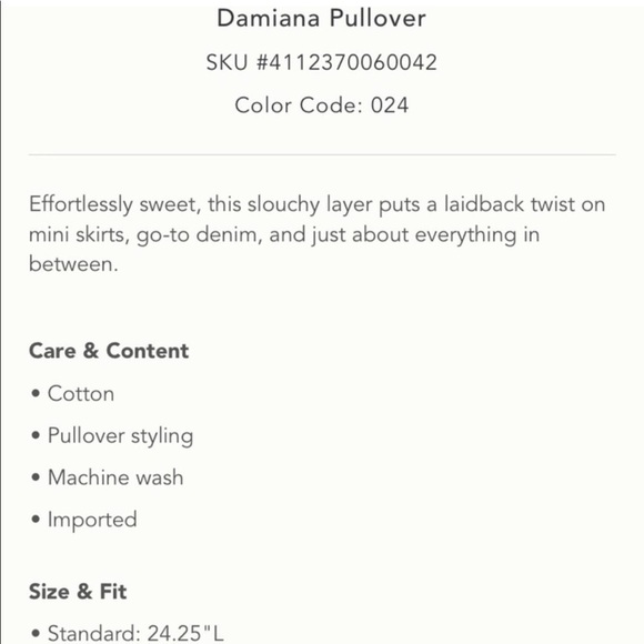 Anthropologie Damiana Pullover Dolman in Beige Sz S - Picture 6 of 10